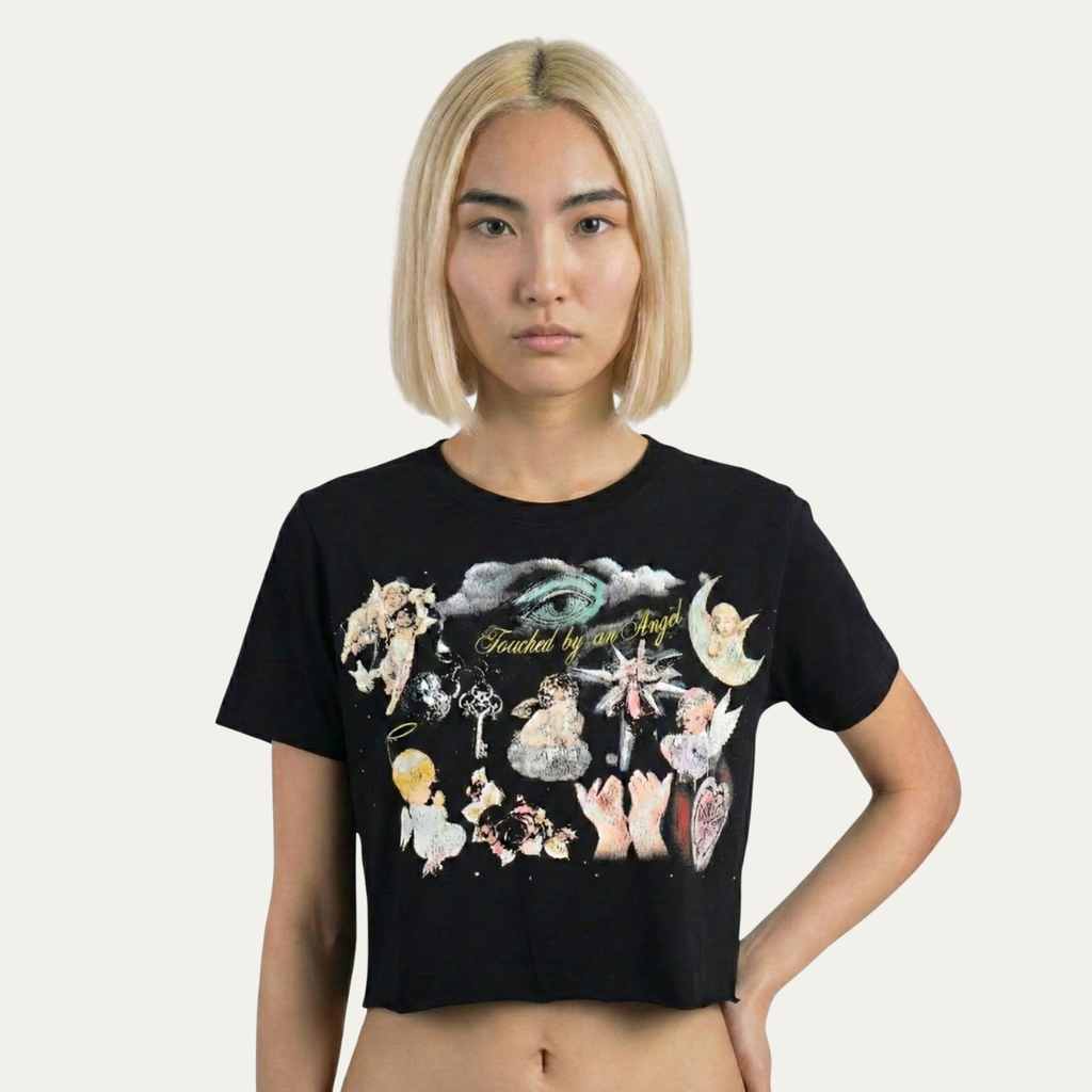 "Angel Baby" Baby Tee [Black]