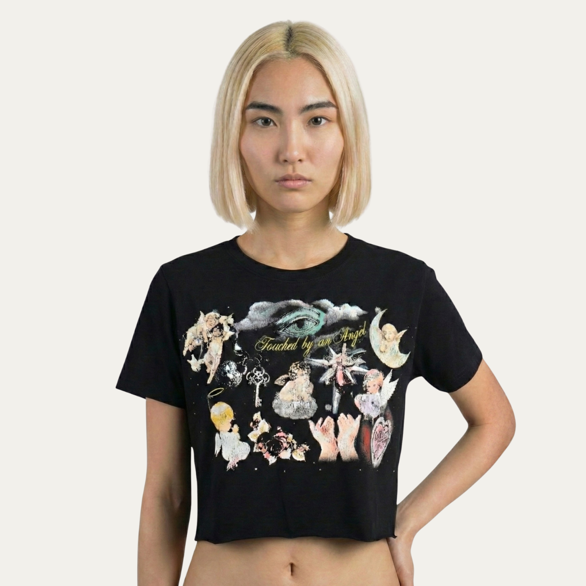 "Angel Baby" Baby Tee [Black]