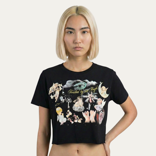 "Angel Baby" Baby Tee [Black]