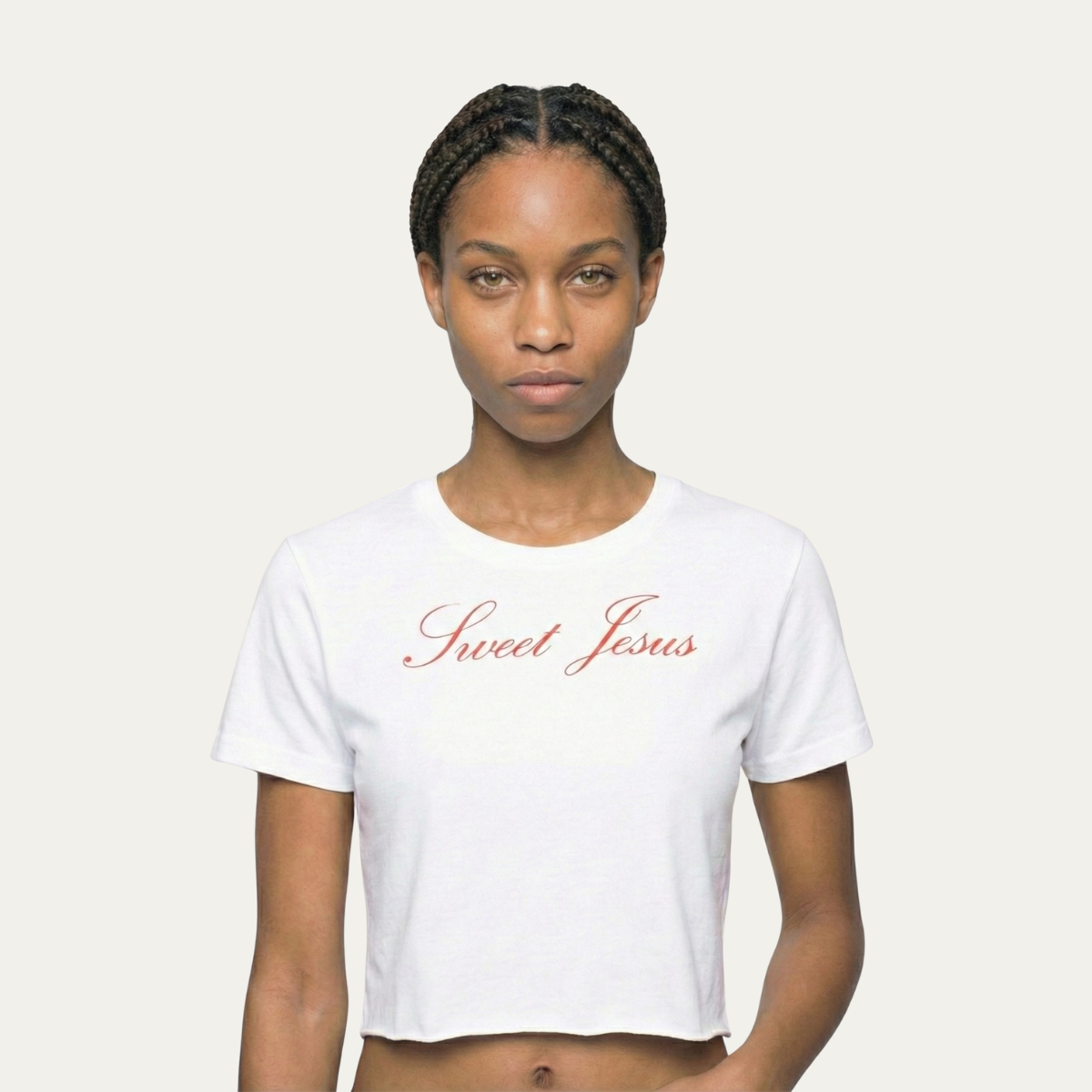 "Sweet Jesus" Baby Tee [Ivory]