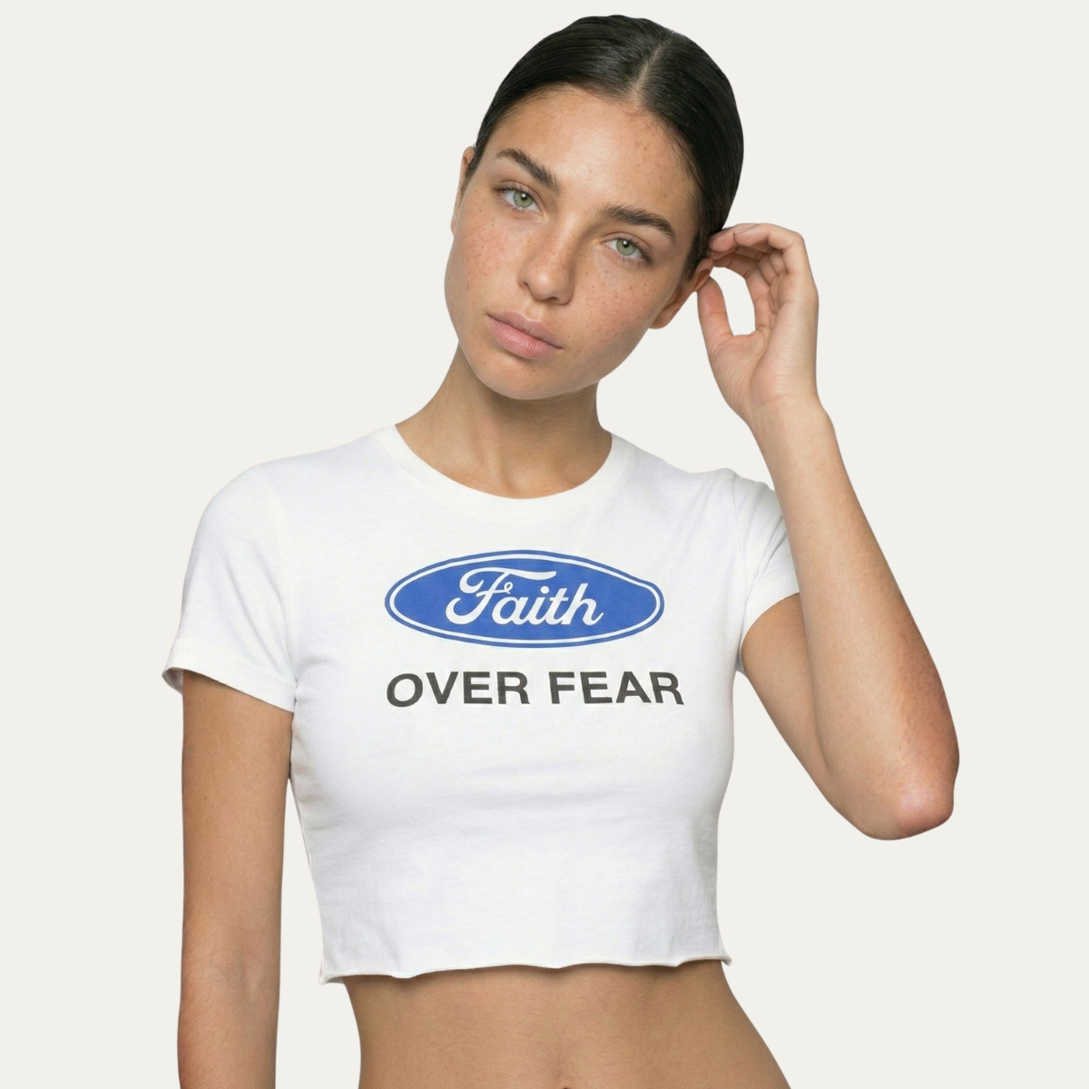 "Motor Logo" Baby Tee [Ivory]