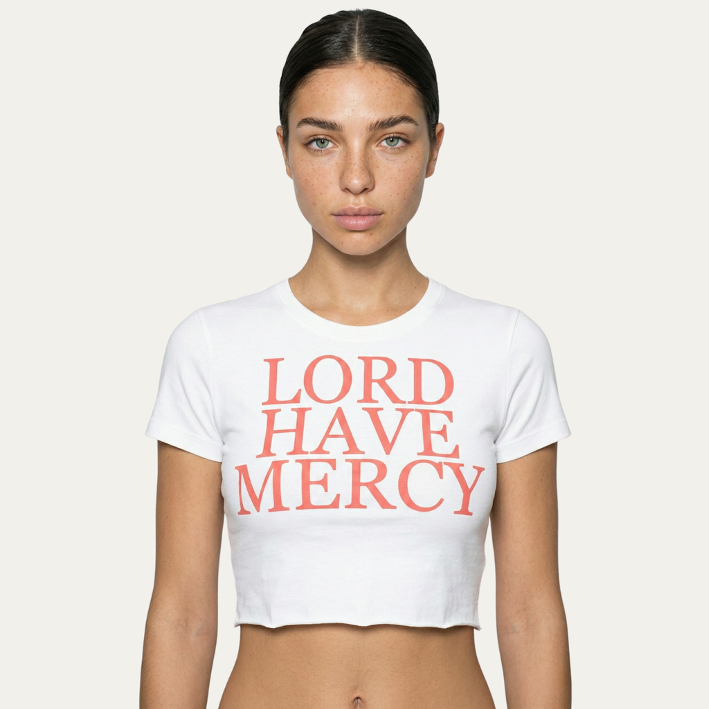 "Lord Have Mercy" Baby Tee [Ivory]