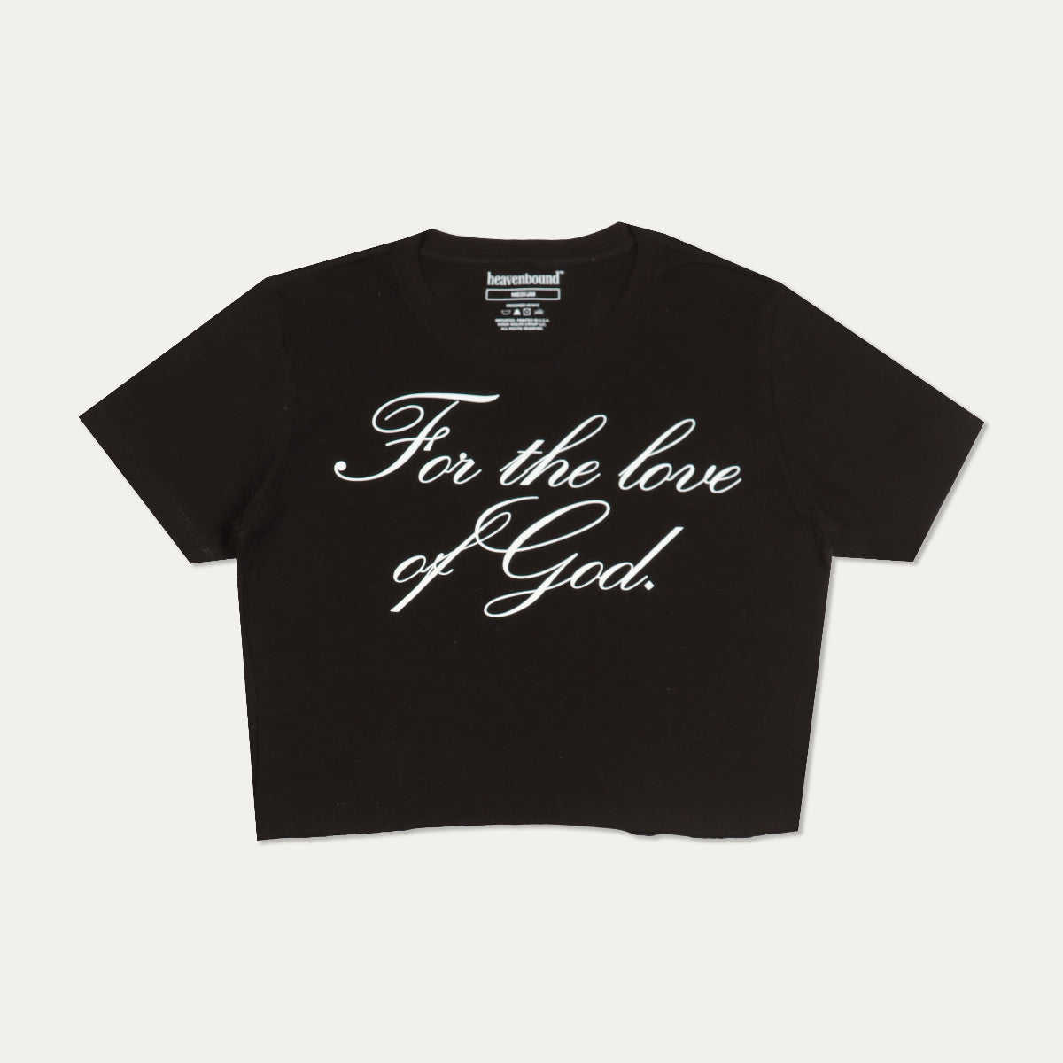 "For The Love Of God" Baby Tee [Black]