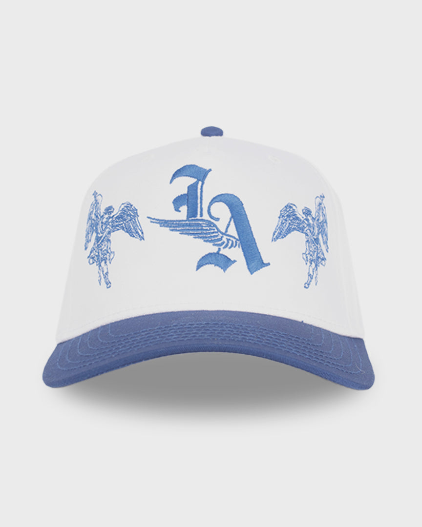 "West Wing" Snapback Hat [White / Blue]