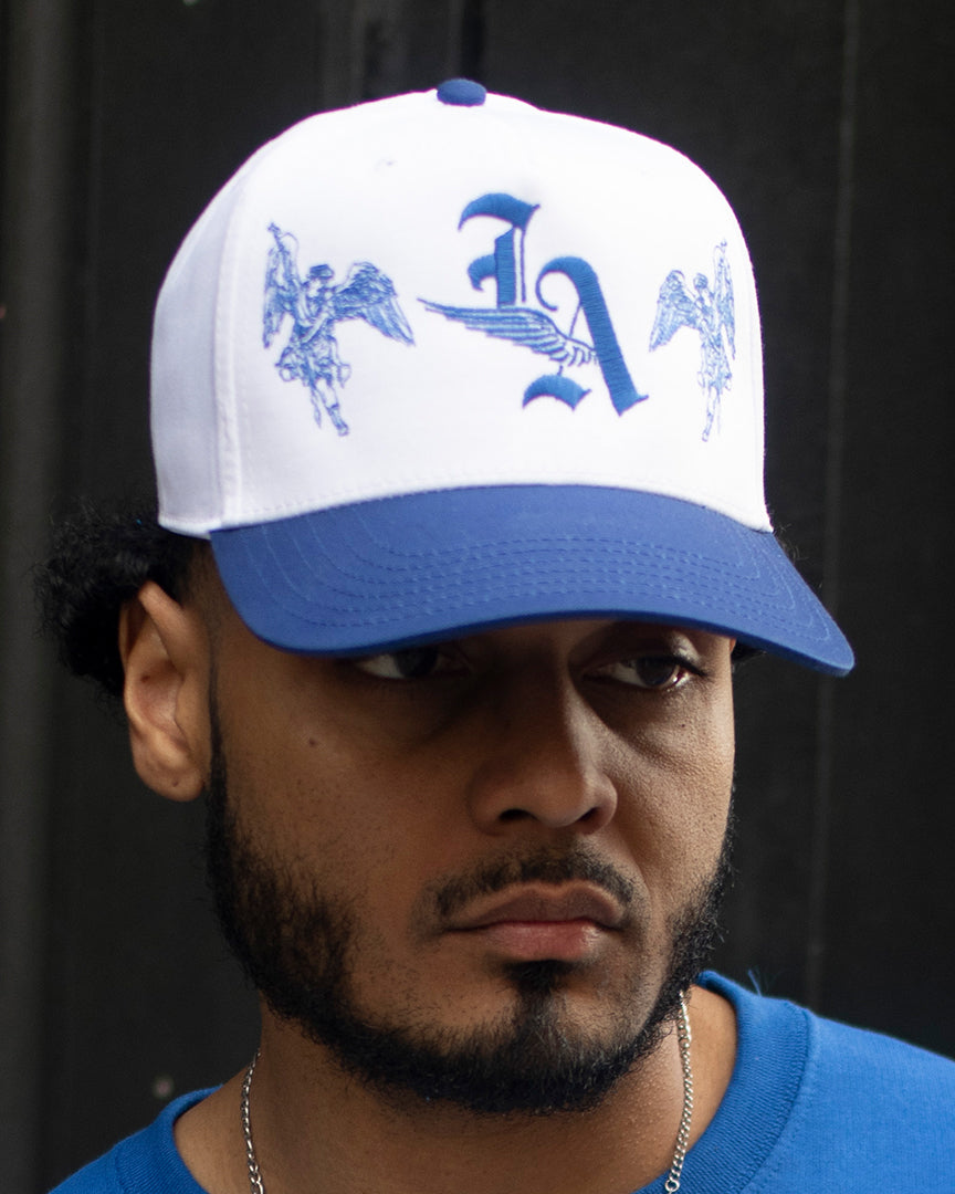 "West Wing" Snapback Hat [White / Blue]